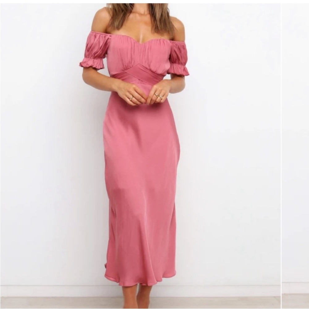 SWEETHEART FRILL MIDI DRESS